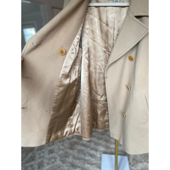 L.L. Bean Camel Wool Peacoat Classic Winter Jacket Preppy ParisianQuiet Luxury - Picture 10 of 10